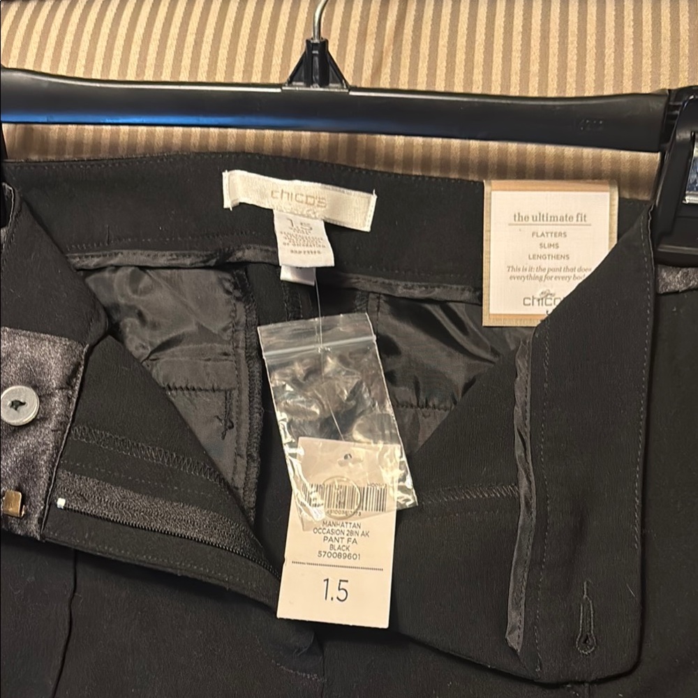 NWT 2-CHICO’s tuxedo Pants size 1.5 = women’s 10 - Picture 5 of 10